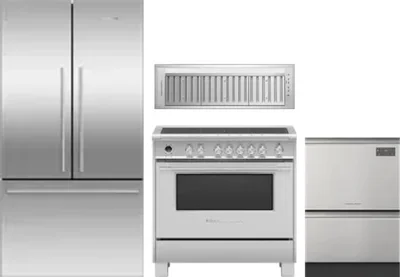 4 Piece Package Includes Refrigerator, Range, Hood And Dishwasher
